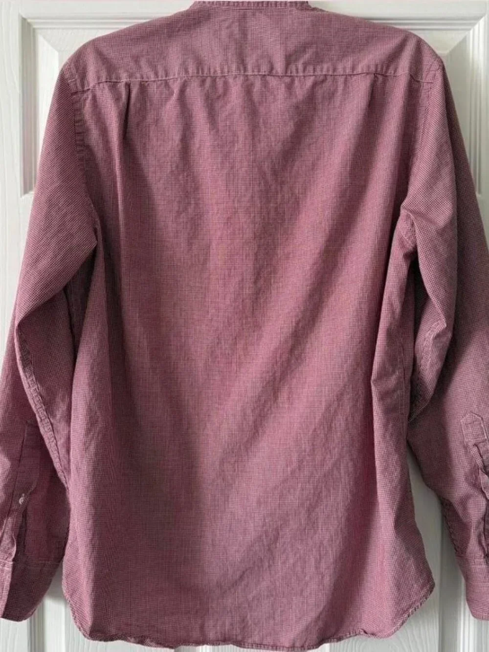 J.Crew Mens 100% Cotton Red and White Button Up Size Medium - Picture 2 of 4